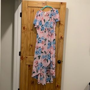 Wrap around floral dress